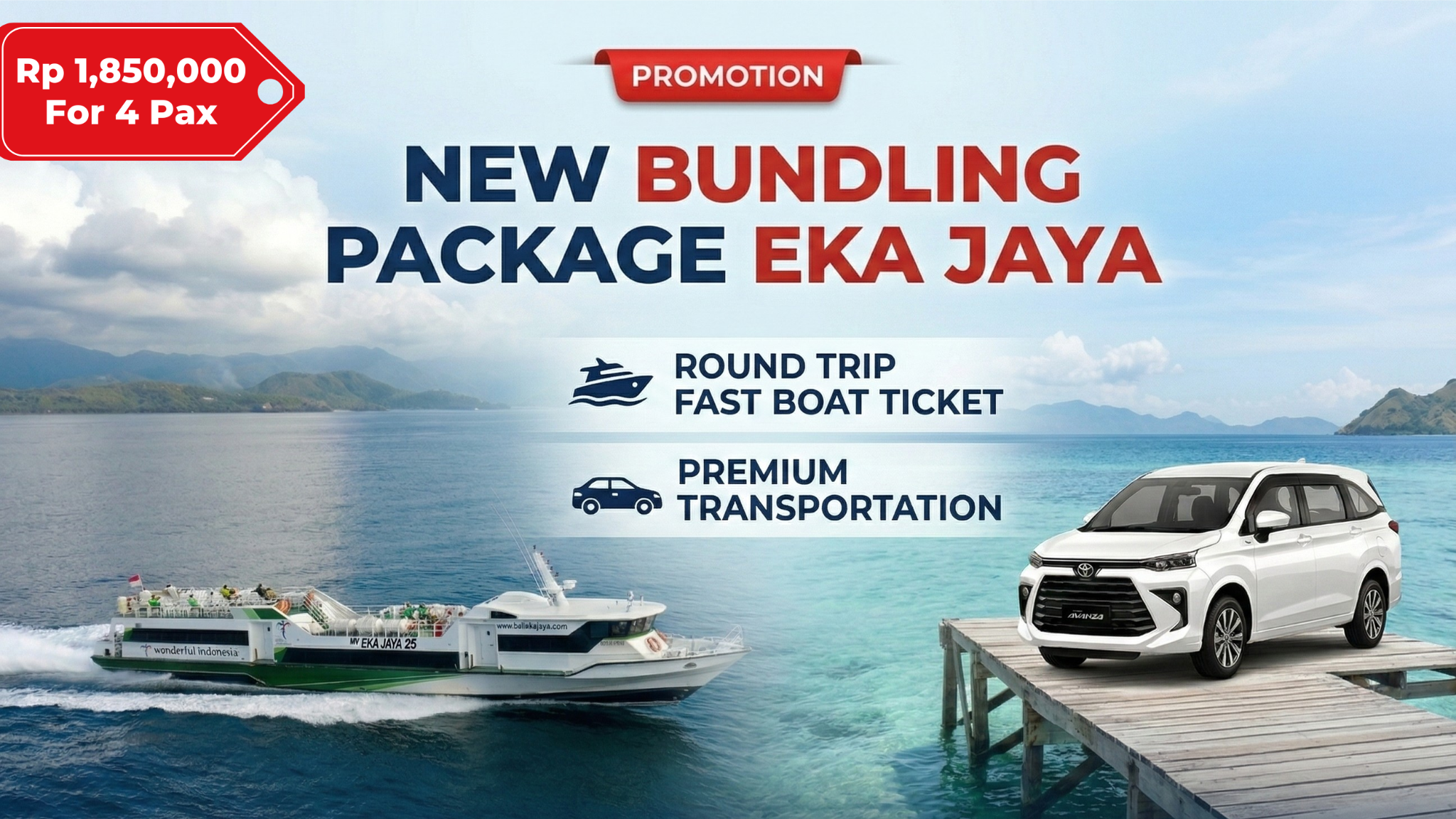 Nusa Penida Trip Bundle|Fast Boat & Private Car (Max 4 Pax)